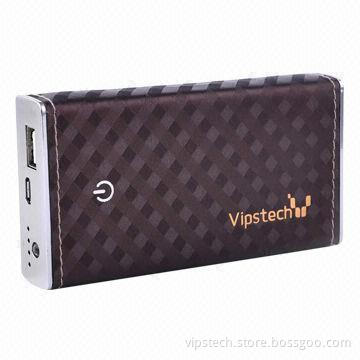 Backup battery with 6000mah, used for iPhone/iPad, mobile and tablet PCs, structure of ABS and PU
